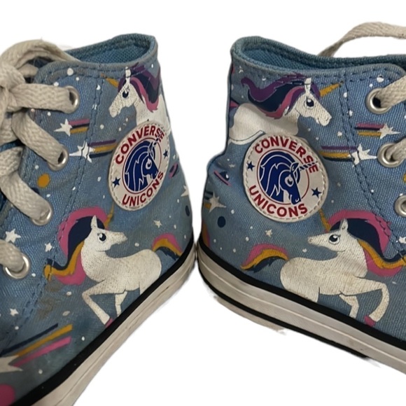 𝅺CONVERSE All ⭐️Star Little Girls Unicorn Sneakers! - Picture 3 of 5